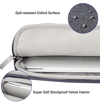 Voova Laptop Bag 13 14 Inch, Waterproof Computer Sleeve Carrying Case with Shoulder Straps & Handle Compatible with Macbook Air 13 M2/M3/M4, MacBook Pro 13/14, HP Dell Lenovo Chromebook 14, Grey - color: Grey, size: 13-14 Inch(35 x 24 x 2.5 cm)