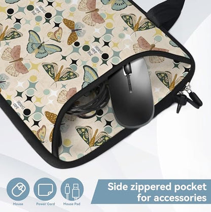 RICHEN 17 inch Laptop Shoulder Bag Carrying Case with Handle Fits 15.6/16/17/17.3/17.4 inch Laptop Notebook (Butterflies Wishes, 16-17.3 inch) - color: Butterflies Wishes