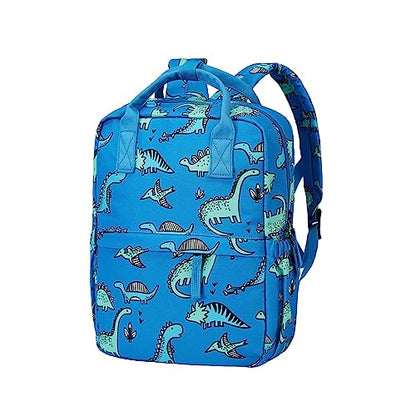 Cute Preschool Backpack Toddler School Book Bag for Girls Boys Kids Kindergarten Nursery Travel Bag with Chest Strap(15inch, Blue Dinosaur) - color: Blue Dinosaur, size: 15inch