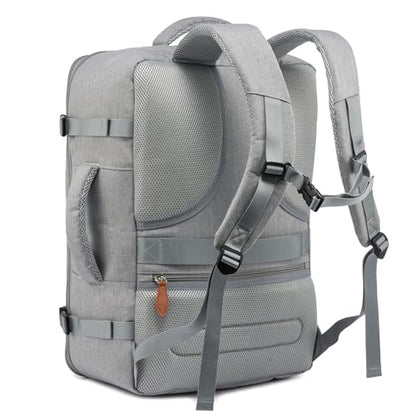 LOVEVOOK Carry on Backpack, 45L Extra Large Travel Backpack for Men & Women Airline Approved, Expandable Large Suitcase Backpacks With 4 Packing Cubes, Aer Travel Pack 3, Water Resistant Weekender Bag - color: Grey, size: X-Large