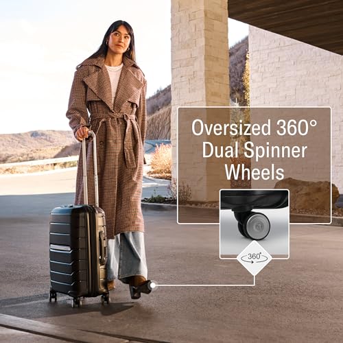 Samsonite Freeform 24-Inch Medium Luggage with Dual 360° Spinner Wheels - Checked Suitcase - TSA Lock, Airline-Approved - Lightweight Durable Polypropylene Expandable Hardshell - Navy - color: Navy, size: Checked-Medium Spinner
