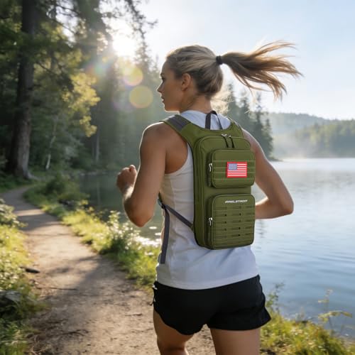Maelstrom Tactical Hydration Backpack,Water Pack with 2L Water Bladder | BPA-free,MOLLE Compatibility,lightweight,insulated layer, Breathable back panel and shoulder,for running/hunting/cycling - color: Army Green