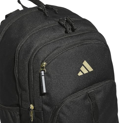 adidas Prime 7 Backpack for Laptop, School and Travel, 37L - color: Black/Gold Metallic