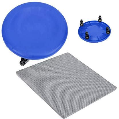 4 Wheel Abdominal Exerciser with Slide Disc, Multi - Directional Core Workout Equipment for Home Gym, Quiet PVC Wheels and Ergonomic Grip for Full - Body Toning