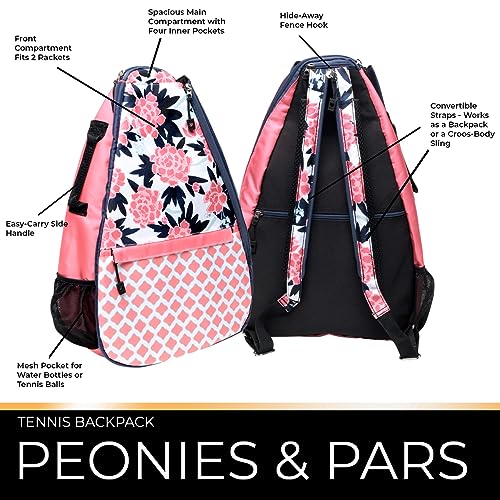 Glove It Tennis Back Pack - color: Peonies & Pars