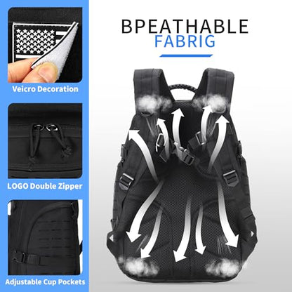 30L Hiking Backpack Lightweight Outdoor Daypack Camping Backpack Outdoor Travel Daypack Day Pack for Man Woman (Black) - color: Black