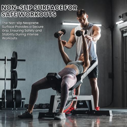 Neoprene Hexagon Dumbbells with Cast Ergo Handle (1 to 15lbs Pack of 1, 2, 4) | Durable Anti-Slip Exercise & Fitness Strength Training Free Weights for Home Gym | Black | For Men & Women - color: Black-3Lb pack of 4