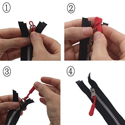 Z ZICOME Colorful Zipper Pulls for Backpacks Luggage and Jackets, Set of 20