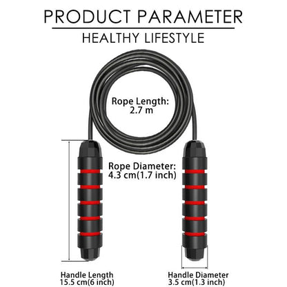 Adjustable Jump Rope for Fitness – Tangle-Free Speed Rope with Comfortable Foam Handles Detachable Metal Bar for Cardio, Weight Loss, Training & Home Workouts