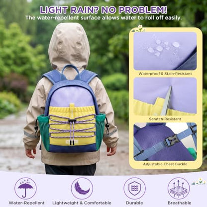 GAGAKU Toddler Backpack for Kids 2-4 Water Resistant Lightweight Hiking Backpack Outdoor Travel Sport Mini Toddler Daypack Backpack - Purple - color: Purple