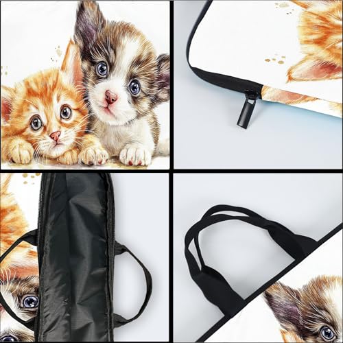 15-Inch Laptop Sleeve – Stylish, Lightweight, Shockproof, Water-Resistant Case for Lenovo, HP, Dell, Asus Notebooks - Cute Cat and Dog - color: Cute Cat and Dog
