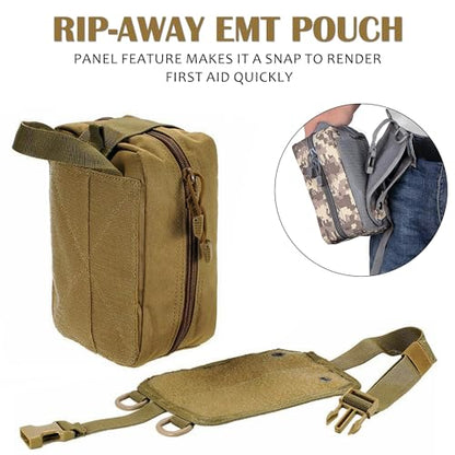 Molle ifak Pouch Empty First aid kit Bag for Outdoor Tactical Medical Pouch - color: TAN