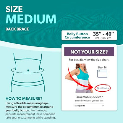 BraceAbility Lower Back Pain Brace - Wraparound Lumbar Support Belt for Herniated or Bulging Discs Treatment, Pinched Nerve Relief, Degenerative Disc Disease and Hip Strains for Men and Women (M) - size: M