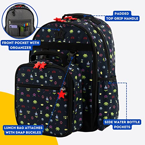 J World Duet Kids Backpack & Lunch Box Set For Boys & Girls Pre-K to Elementary School, Game - color: Game