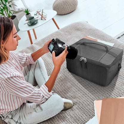 Koolertron Dslr Camera Insert Bag Purse Universal Liner Lens Pouch Partition Protective Cover Waterproof Sleeve for Cannon/Nikon/Sony (Black) - color: Black