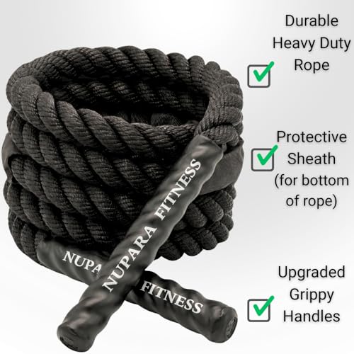 Weighted Jump Rope for Men and Women | Heavy Jump Rope for Fitness, Strength, Cardio, Muay Thai, MMA, Boxing, and Weight Loss. 2.4lb to 5lb.. - color: 2.6LB 9.8 ft