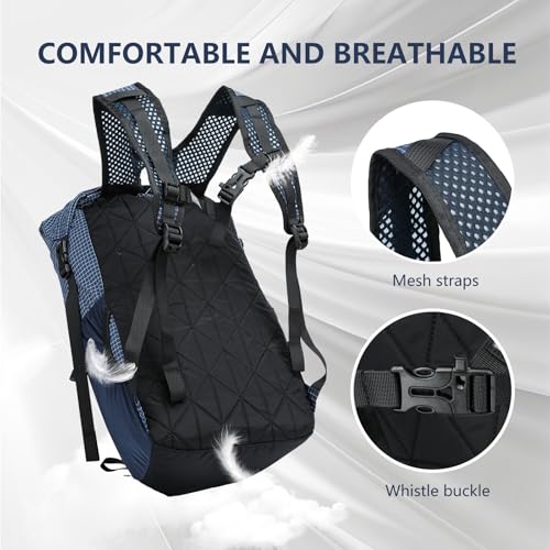 20l Hiking Backpack For Women&Men, Water Resistant Daypack Backpacks, Foldable & Packable Hiking Backpack, Lightweight Small Daypack For Travel Camping (Blue) - color: Blue