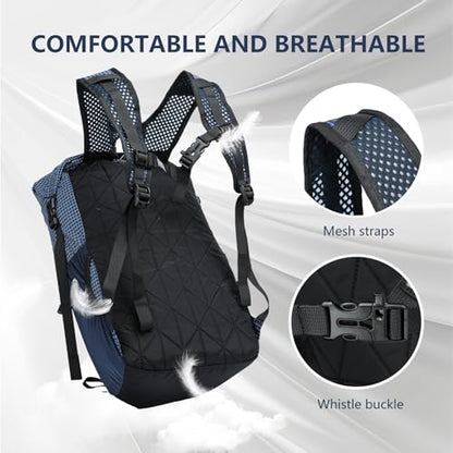 20l Hiking Backpack For Women&Men, Water Resistant Daypack Backpacks, Foldable & Packable Hiking Backpack, Lightweight Small Daypack For Travel Camping (Blue) - color: Blue