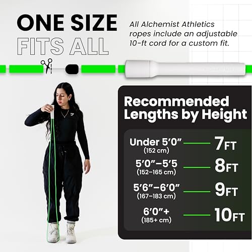 Beaded Jump Rope – Adjustable 10ft Skipping Rope for Women, Men & Kids, Beginner Friendly with Durable Weighted Beads, Shatterproof Handles, Tangle-Free for Cardio, Fitness, Freestyle & Home Workout - color: Neon Green