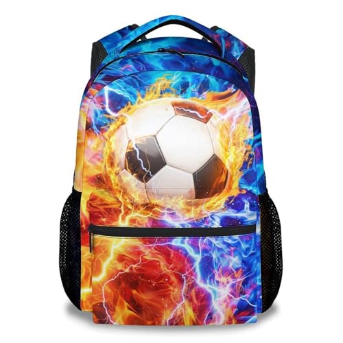 Soccer Backpack for Boys - 17 Inch School Bookbag Kids Elementary Middle Kindergarten Students