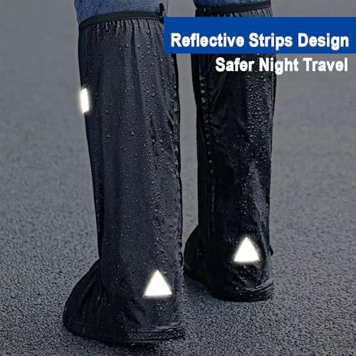 High Waterproof Rain Boot Covers, Heavy Duty Reusable Shoe Covers for Rain Snow Mud, Anti Slip Elastic Overshoes for Outdoor Cycling Walking - size: Small