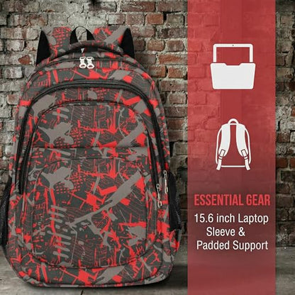 rickyh style School Backpack Travel Bag for Men & Women Lightweight College Back Pack with Laptop Compartmen - color: 07fhd