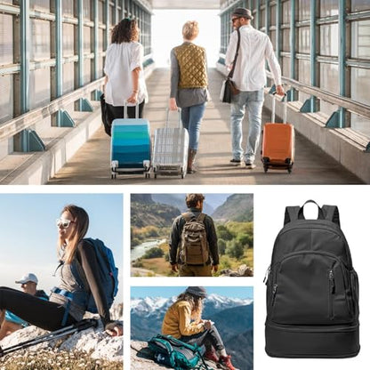 Gym Bag Backpack - Waterproof Lightweight Back Pack with Wet Pocket | Gym Backpack with Shoe Compartment,for Workout Swimming Yoga Training Short Trips