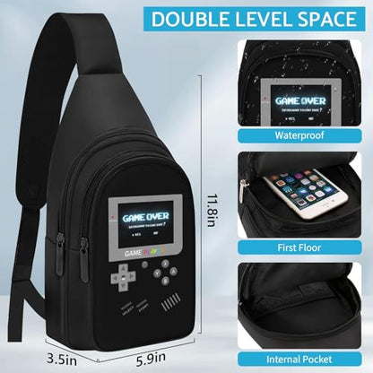 TILYTADLY School Backpack For Boys - Gamer Boys Backpack For Kids Children Teens Elementary Middle School - Ages 6-18，17″ - color: 1-black-set2