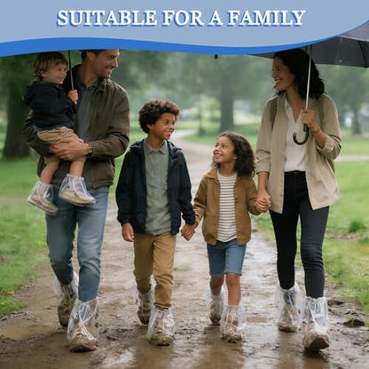 20 PCS (10 Pairs) Waterproof Shoe Covers for Rain, Plastic Shoe Covers Disposable, Rain Shoe Covers for Men Women, Outdoor and Indoor
