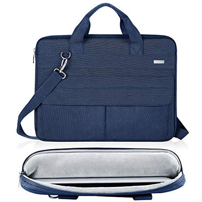 Landici Laptop Bag Case 15.6 Inch with Shoulder Strap, Slim Waterproof Computer Sleeve Cover Compatible with MacBook Pro 15/16, MacBook Air 15, 15-16 Inch HP Acer Dell Lenovo ASUS Laptop, Blue - color: Blue, size: 14-15.6 Inch