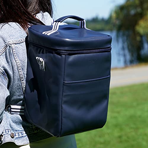 Twine Insulated Wine Tote with Adjustable Shoulder Straps and Front Pocket-Waterproof, Cooler Backpack Perfect for Picnic, Camping, Beach Trip, Hiking, Outdoor Party, Road Trips, Set of 1, Blue - style: Twine