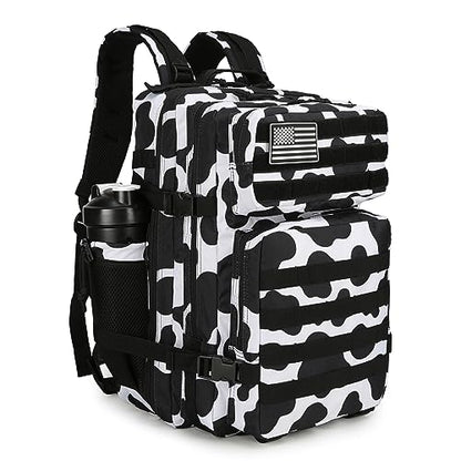Lovelinks21 45L Tactical Assault Backpack 3 day assault pack with Molle Waterproof backpack Rucksack for Tactical Backpacks (Cow color) - color: Cow Color