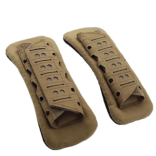 2 Pcs Tactical Vest Shoulder Strap Pads Backpack Breathable Mesh Cushion Pad - color: Khaki