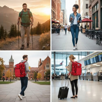 45L Military Tactical Backpack for Men & Women Bug Out Bag Assault pack Molle Daypack Hiking Trekking Rucksack(Red) - color: Red