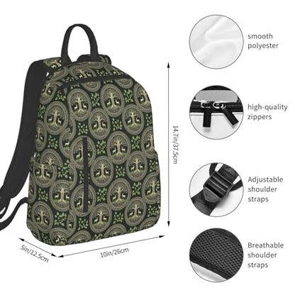 Casual Travel Rucksack Viking Symbol Tree Life, Self-Standing, Mesh Side Pockets, for Cycling & Weekends - color: Picture (828)