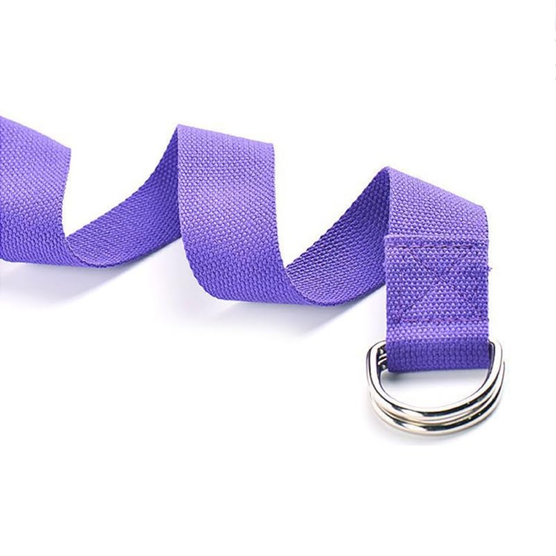 POPETPOP Yoga Stretch Belt 72 Inch Elastic Fitness Stretch Band with Durable Buckle for Flexibility Muscle Stretching and Daily Exercise