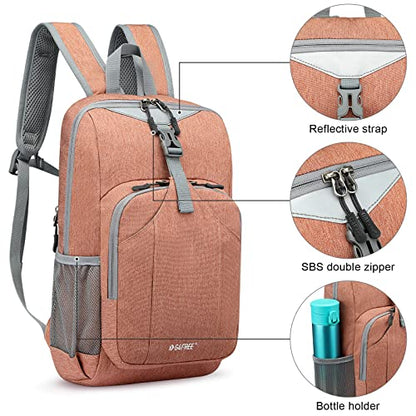 G4Free Mini 10L Hiking Daypack Small Hiking Backpack Cycling Compact Shoulder Backpack Outdoor for Men Women - color: Light Orange