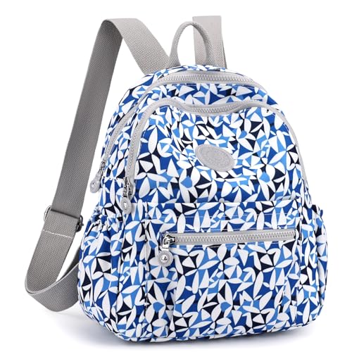 Mini Backpack Purse for Women, Stylish Daypack Shoulder Bag, Small Lightweight Daypack for Work Travle College (B- Petal Blue) - color: B- Petal Blue