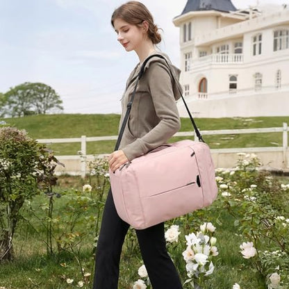 Timeet Travel Backpack for Women Men, 32L 4 In 1 Carry on Luggage Backpack, TSA Friendly Flight Approved 17 Inch Laptop Backpack, Waterproof Travel Bag for Work School Camping Hiking, Dusty Pink - color: Dusty Pink
