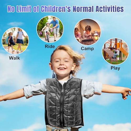 Weighted Vest for Kids, Sensory Support for Children with 2lb Weights, Breathable & Washable for Active Play (Grey) - size: Medium(Ages 5-9)