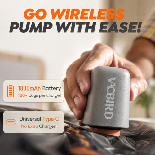 Rechargeable Wireless Pump Travel Storage Bags Set - 15 Pack Large Size Vacuum Bags for Travel & Home, Space-Saving Compression Packing for Clothes, Blankets & Bedding - size: 15 Large Size