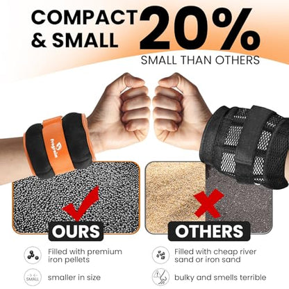 Ankle Weights for Women, Men and Kids - 1/2/3/4/6/8/10/12/15/20 LBS 1 Pair Strength Training Wrist/Leg/Arm Weight with Adjustable Strap for Jogging, Gymnastics, Aerobics, Home Fitness, Physical Therapy - style: 6Lbs Pair (3lb x 2) - Orange