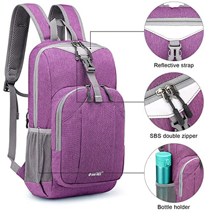 G4Free Mini 10L Hiking Daypack Small Hiking Backpack Cycling Compact Shoulder Backpack Outdoor for Men Women - color: Purple