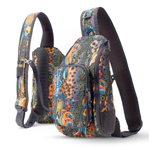 Orvis Mini Fly Fishing Sling Pack - 100% Recycled CORDURA with 5L Storage, Internal Pockets, Strap Docks, Zinger Pass-Through & Left-Shoulder Design, Fishe Unbound Brown - One Size - color: Fishe Unbound Brown