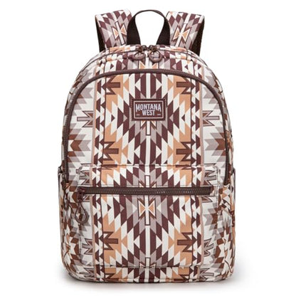 Montana West Backpack Purse for Women Western Aztec Backpack Purse Lightweight Casual Daypack for Travel - color: Brown
