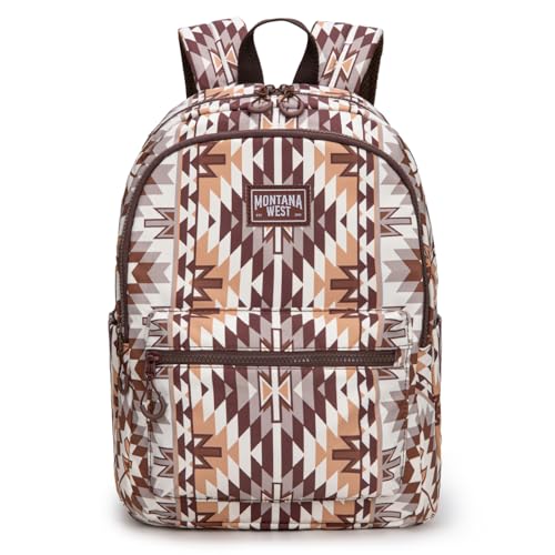 Montana West Backpack Purse for Women Western Aztec Backpack Purse Lightweight Casual Daypack for Travel - color: Brown