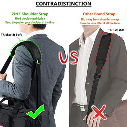 ZINZ Bag Shoulder Strap, Padded Adjustable Shoulder Strap Replacement - color: Black, size: 79"