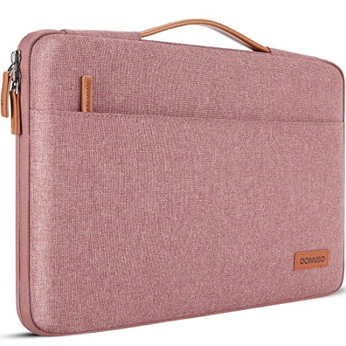 DOMISO 17 inch Laptop Sleeve Protective Case Cover Compatible with 17-17.3 inch HP Dell ASUS Lenovo Chromebook,Waterproof Computer Cases Bag with Handle,Pink - color: Pink, size: 17" for Laptop