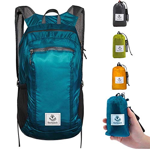 4Monster Hiking Daypack,Water Resistant Lightweight Packable Backpack for Travel Camping Outdoor - color: Blue, size: 16L