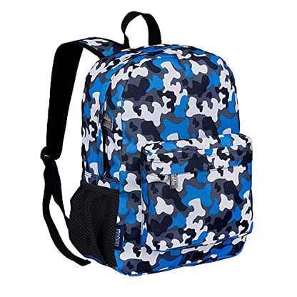 Wildkin 16-inch Kids Backpack – Durable, Padded & Spacious School Bag for Boys & Girls - Blue Camo - color: Blue Camo